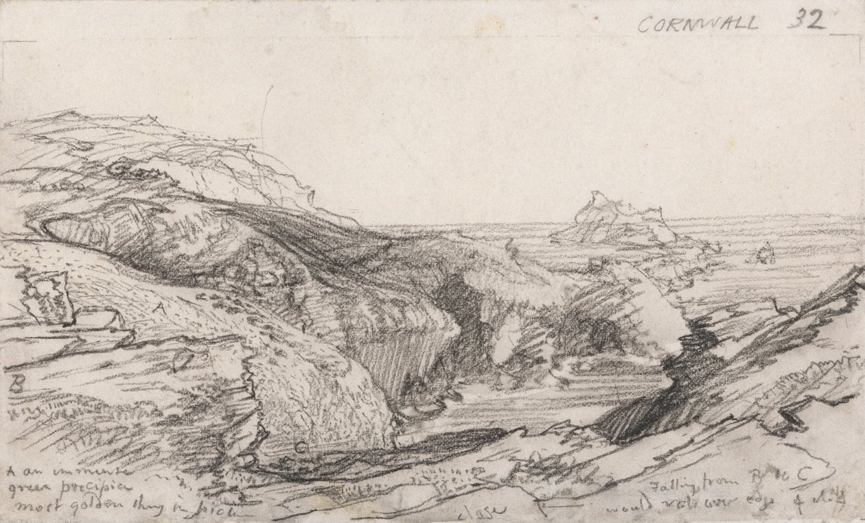 Cornish Eskiz Defterinden Bir Sayfa - Cornwall 32 by Samuel Palmer