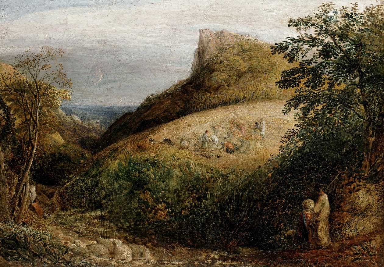 Bir Pastoral Sahne, 19. yüzyıl by Samuel Palmer
