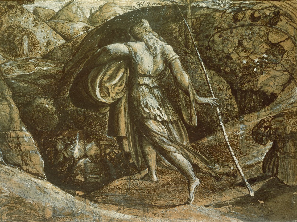 Ruth, toplamadan dönerken by Samuel Palmer