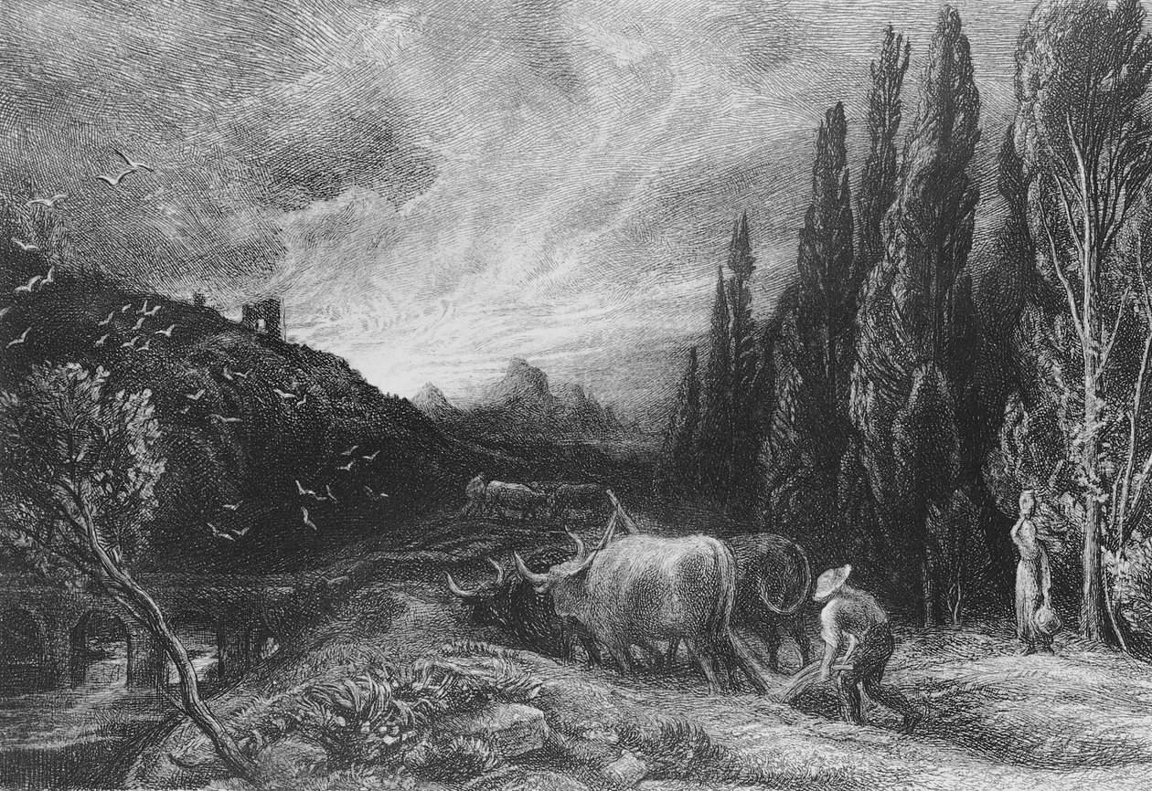 Erken Plowman, 186179 by Samuel Palmer