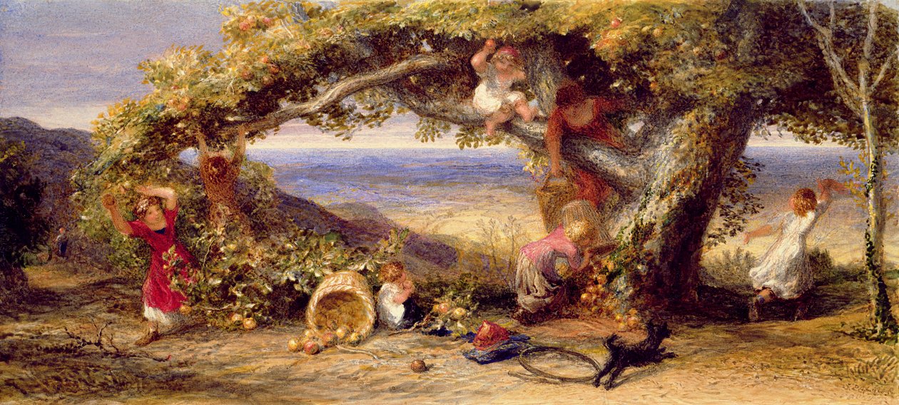 Orchard Patriği, 1861 (kağıt üzerinde wc ve guaj) by Samuel Palmer