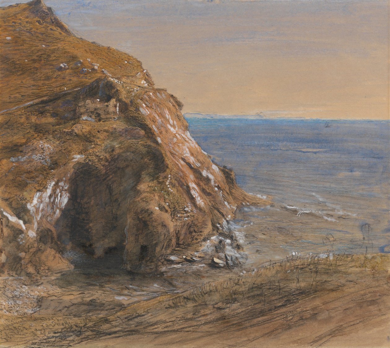 Boscastle yakınlarındaki Kaya Kayması by Samuel Palmer