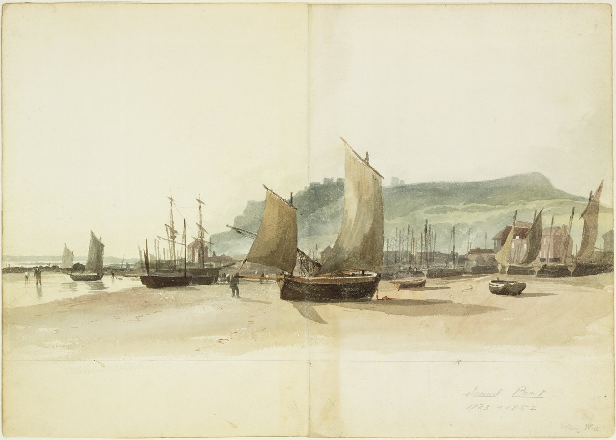 The Beach at Low Tide (kağıt üzerinde grafit üzerinde wc) by Samuel Prout