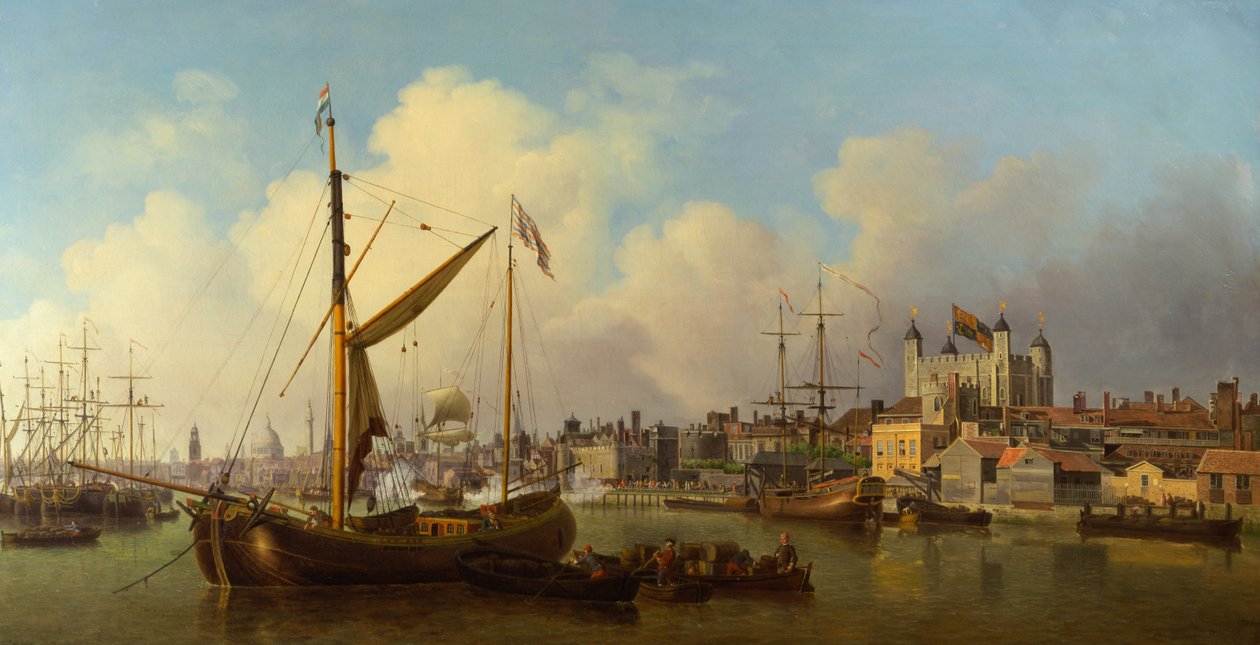 Thames ve Londra Kulesi Sözde Kings Doğum Günü