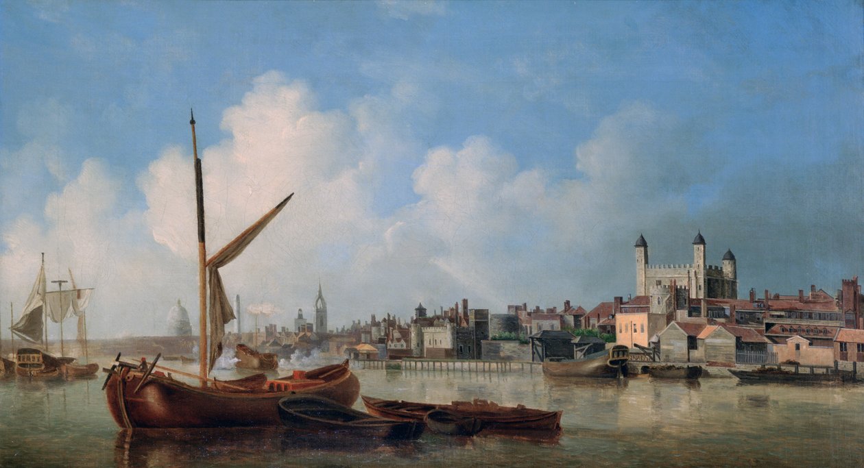 View of the River Thames, near the Tower of London  by Samuel Scott