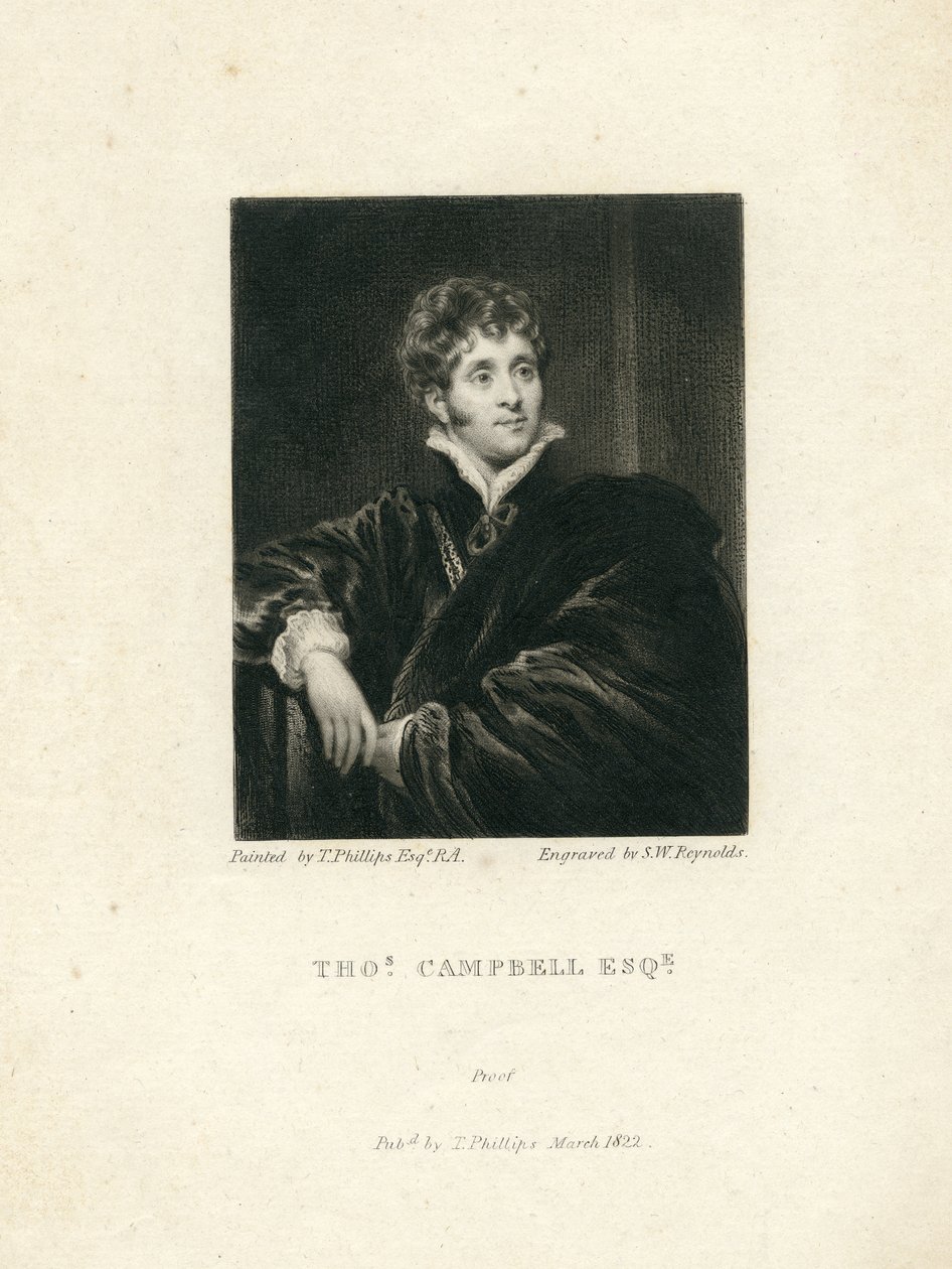 Thomas Campbell, 1818 by Samuel William I Reynolds
