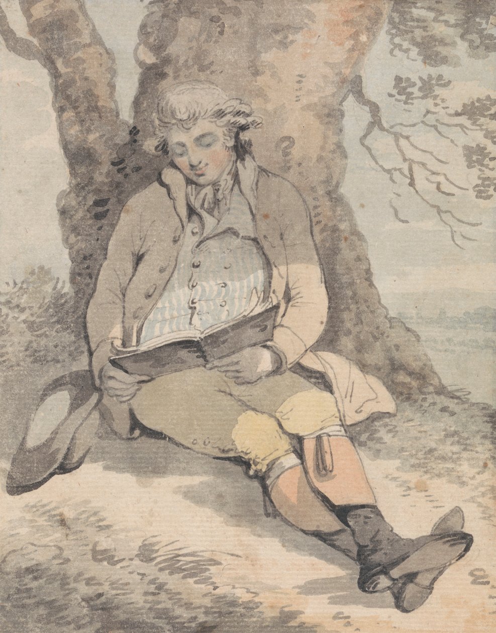 P. Wilkinson Av. Bir Meşenin Gölgesinde Oturup Islık Çalmayı Öğrenmek by Samuel Alken
