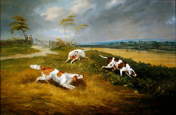 Avcı ve tazılar gizlice by Samuel Alken Jnr.