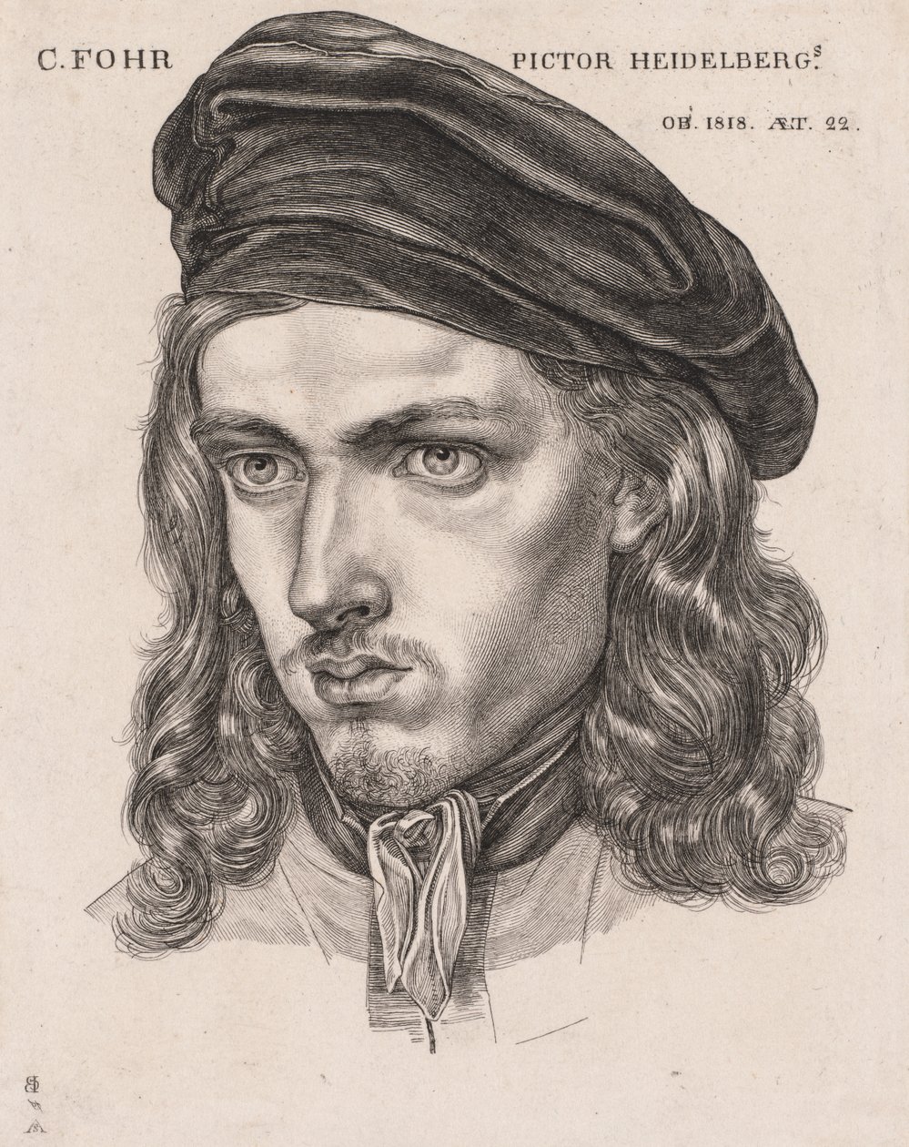 Carl Philipp Fohr'un Portresi by Samuel Amsler
