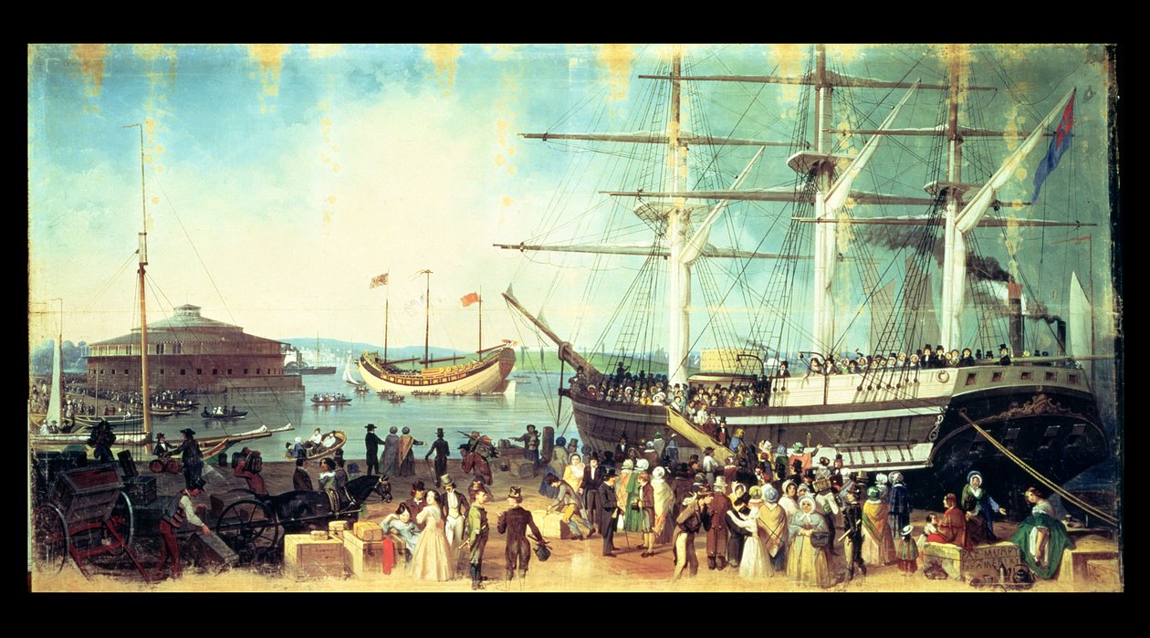 New York Körfezi ve Limanı by Samuel Bell Waugh