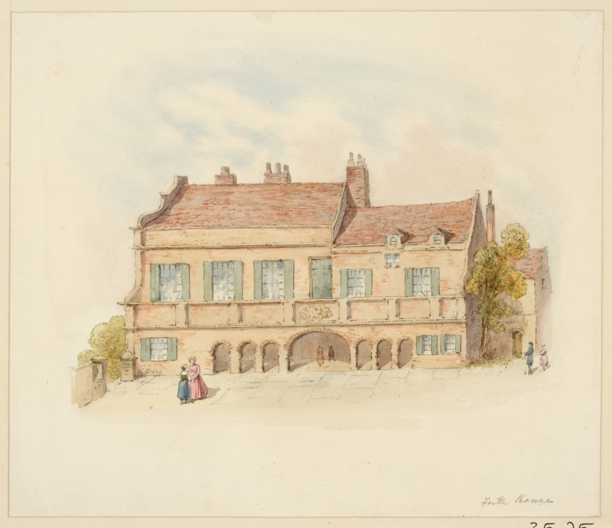 Forth House - Önden Görünüm (kağıt üzerinde kalem ve wc) by Samuel Bilston