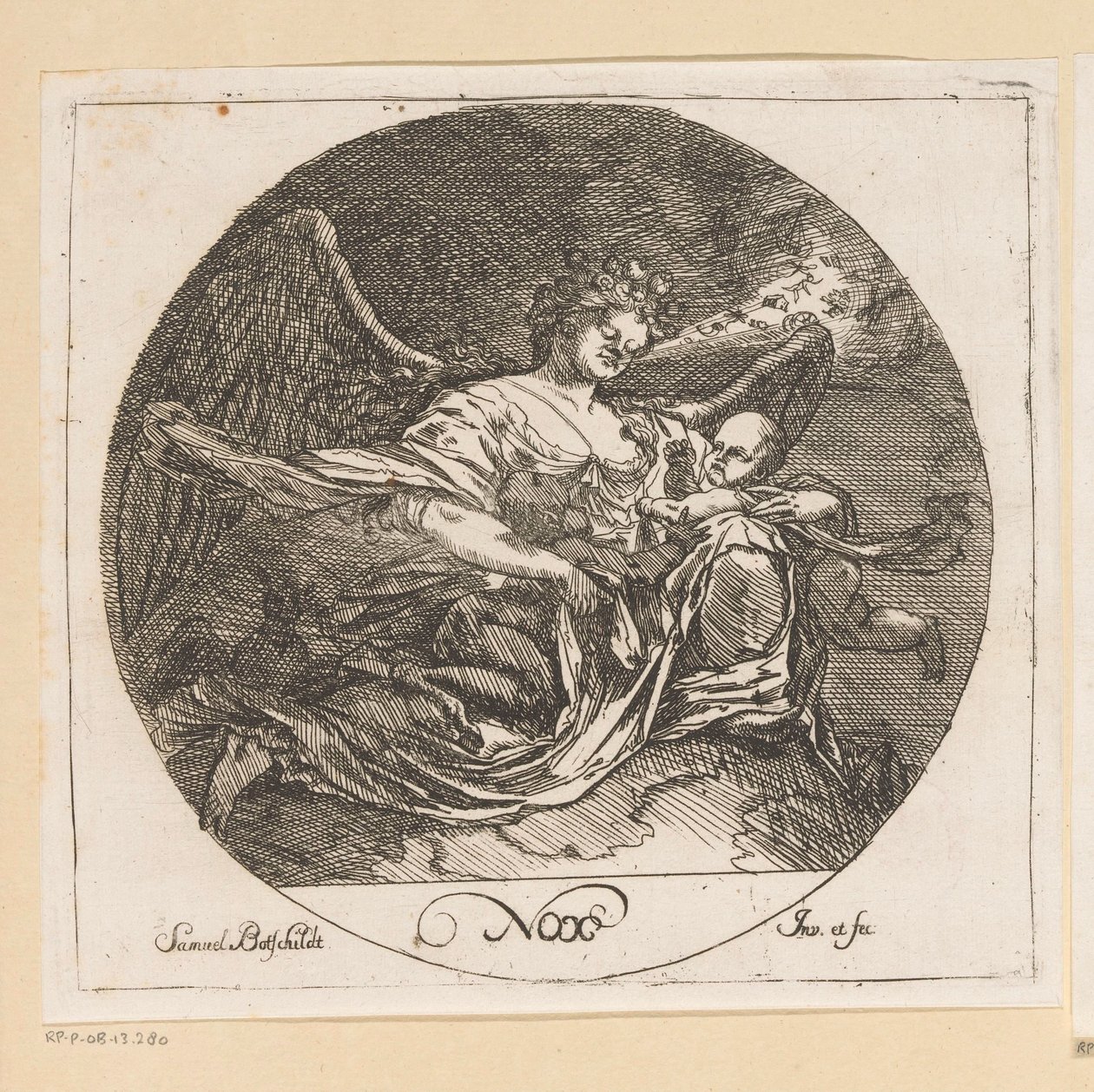 Nox (Gece) Nox (nesne üzerindeki başlık) Günün Dört Zamanı (dizi başlığı) Çeşitli tasarımlar (seri başlığı) Opera Varia Historica, Poetica & Iconologica (dizi adı) by Samuel Bottschild