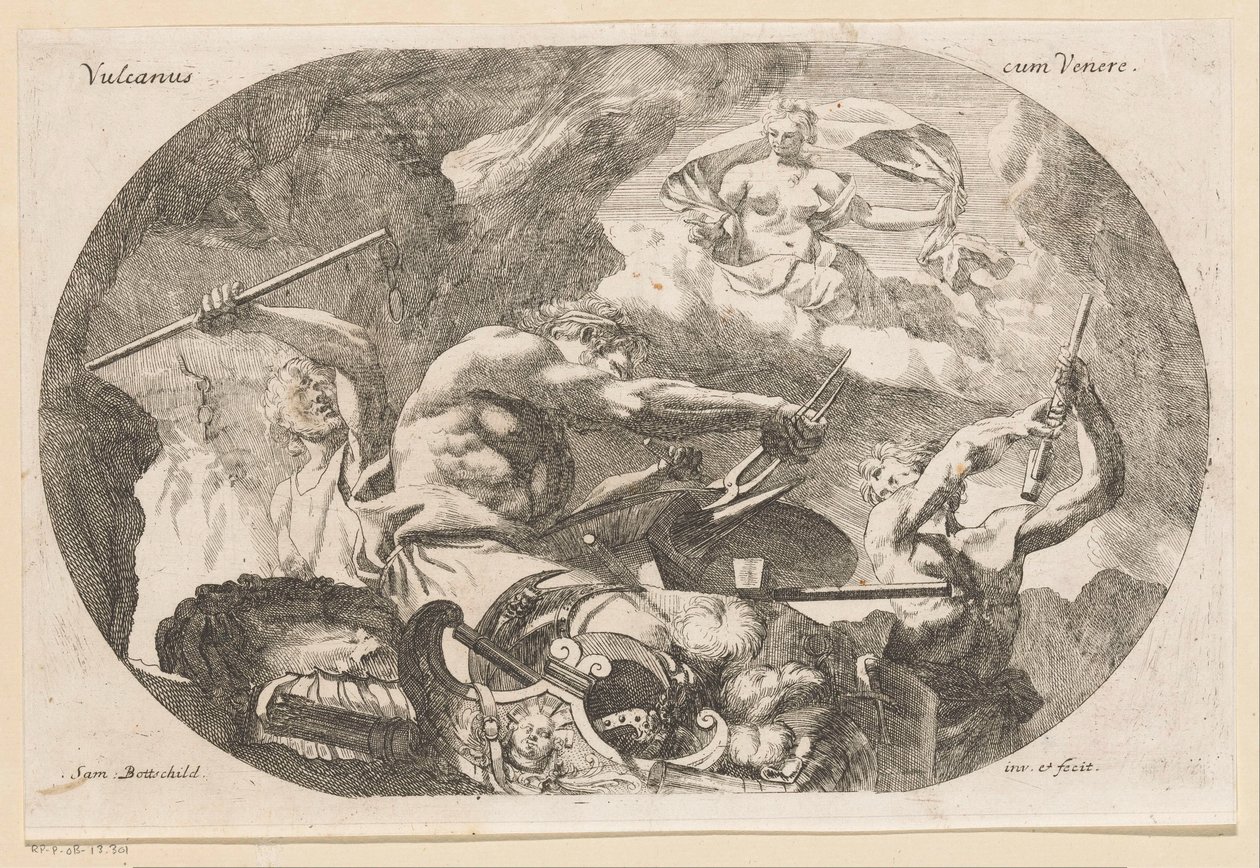 Vulcan ve Venüs Vulcan ve Venüs (nesnedeki başlık) Çeşitli ontwerpen (dizi başlığı) Opera Varia Historica, Poetica & Iconologica (dizi adı) by Samuel Bottschild