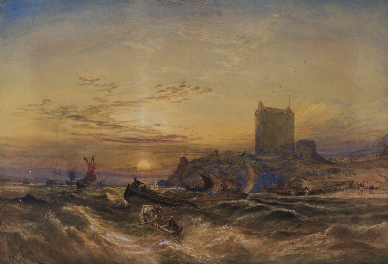 Broughty Kalesi by Samuel Bough