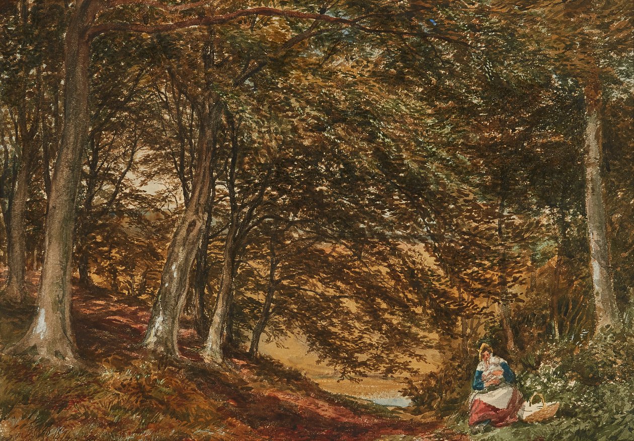 Ormanda Piknik (suluboya) by Samuel Bough