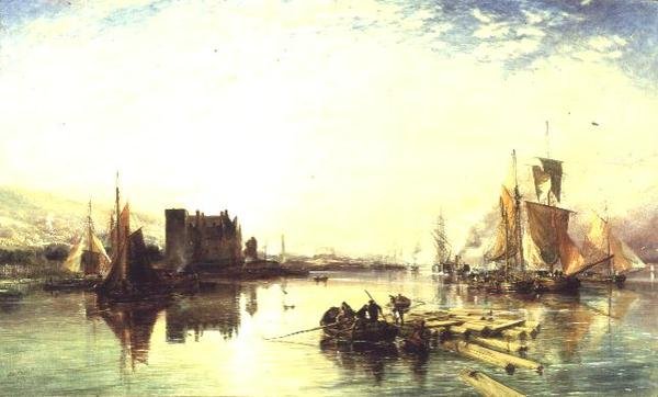Port Glasgow, Akşam by Samuel Bough
