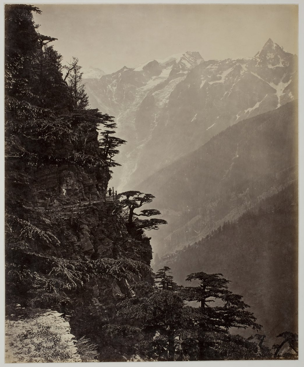 İsimsiz [yamaç ve dağlar], c. 1865. by Samuel Bourne
