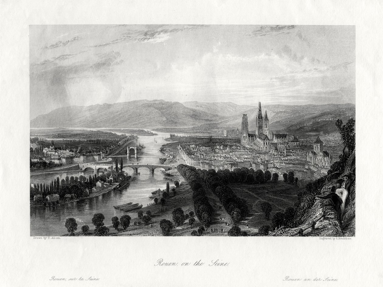 Sen Nehri üzerinde Rouen, Fransa, 1875 by Samuel Bradshaw