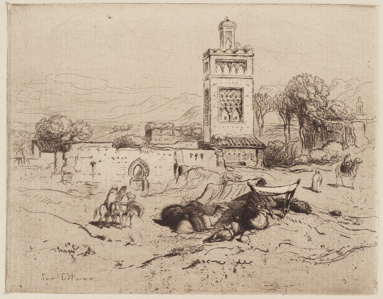 Cami Harabeleri, Tlemcen, Cezayir by Samuel Colman