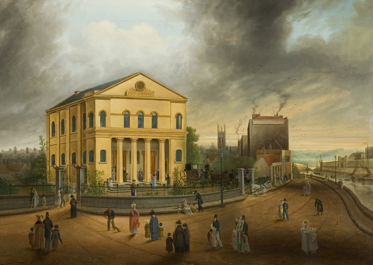 Pazar Sabahı, Kiliseye Gitmek, 1832 dolayları (tuval üzerine yağlı boya) by Samuel Colman
