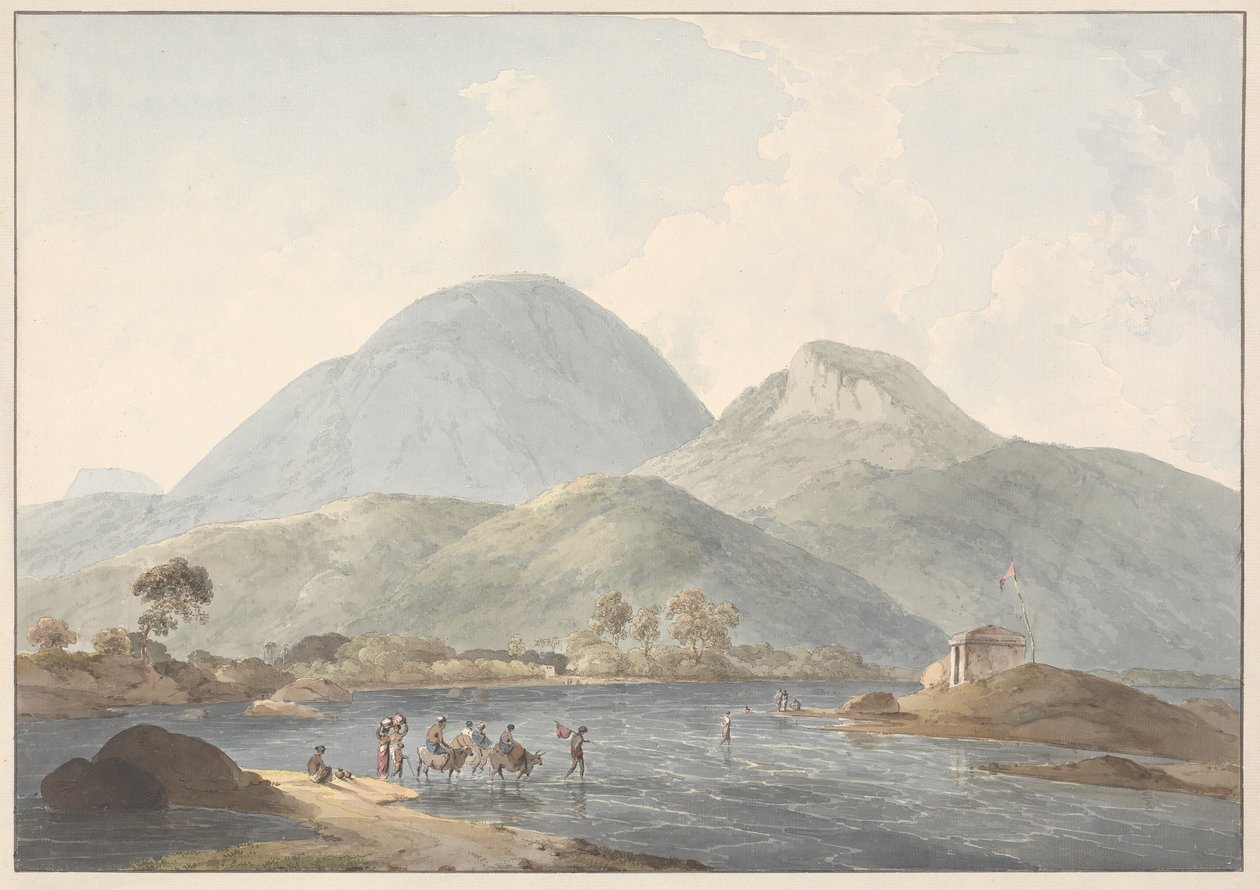 Cavenpatan-Barramah'l (Güney Hindistan) Yakınlarında Pehher Nehri'nden Alınan Boree Timranze Durgum by Samuel Davis
