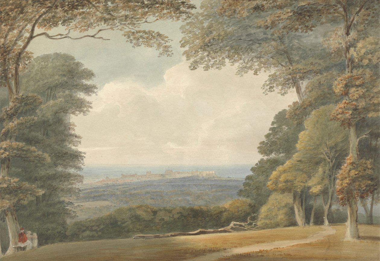 Windsor Kalesi'nin Uzaktan Görünümü by Samuel Davis