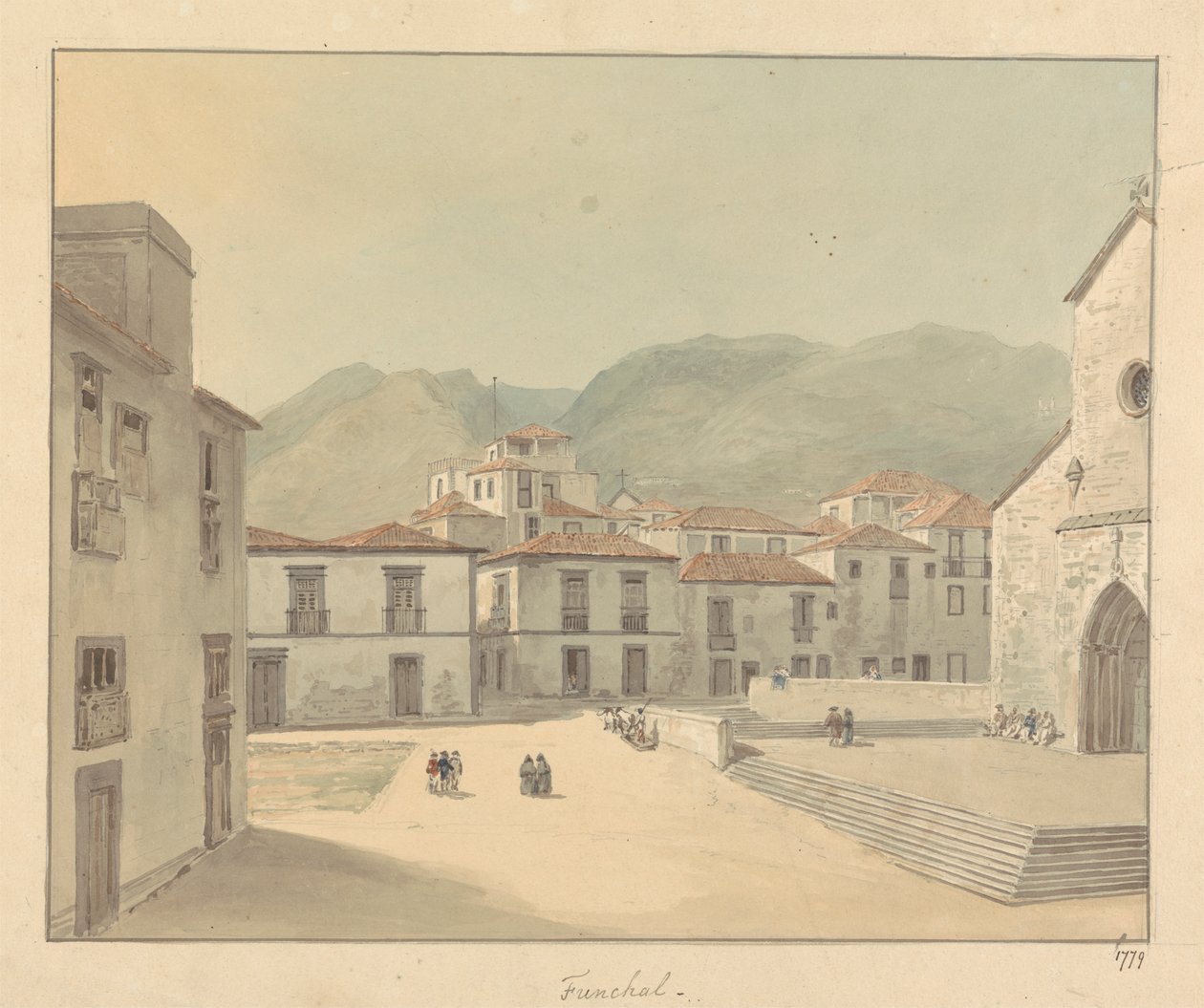 Funchal, Madeira: Kiliseli Bir Meydan by Samuel Davis