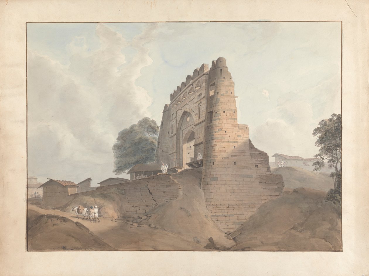 Eski Benares'teki Eski Kale Kapısı by Samuel Davis