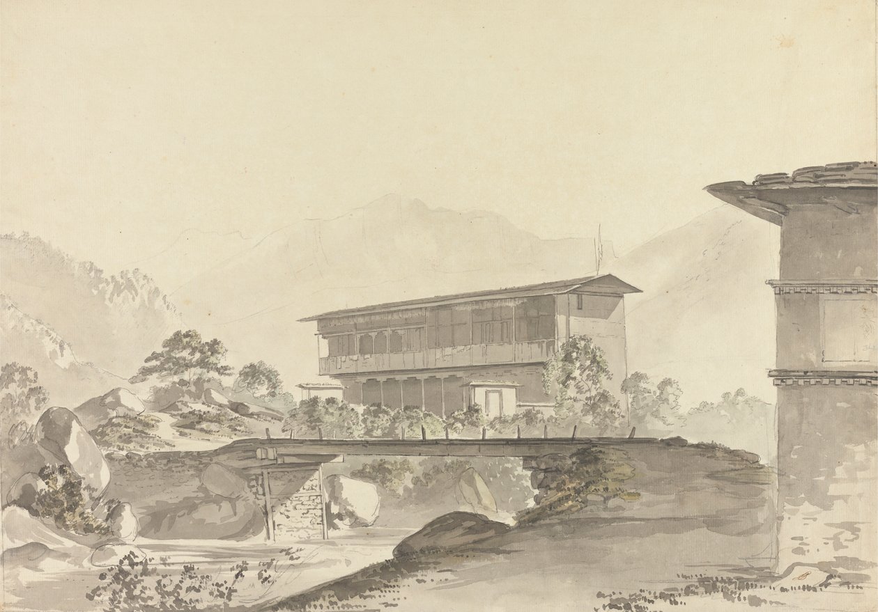 Tassisudon yakınlarında [Tashicho Dzong] by Samuel Davis