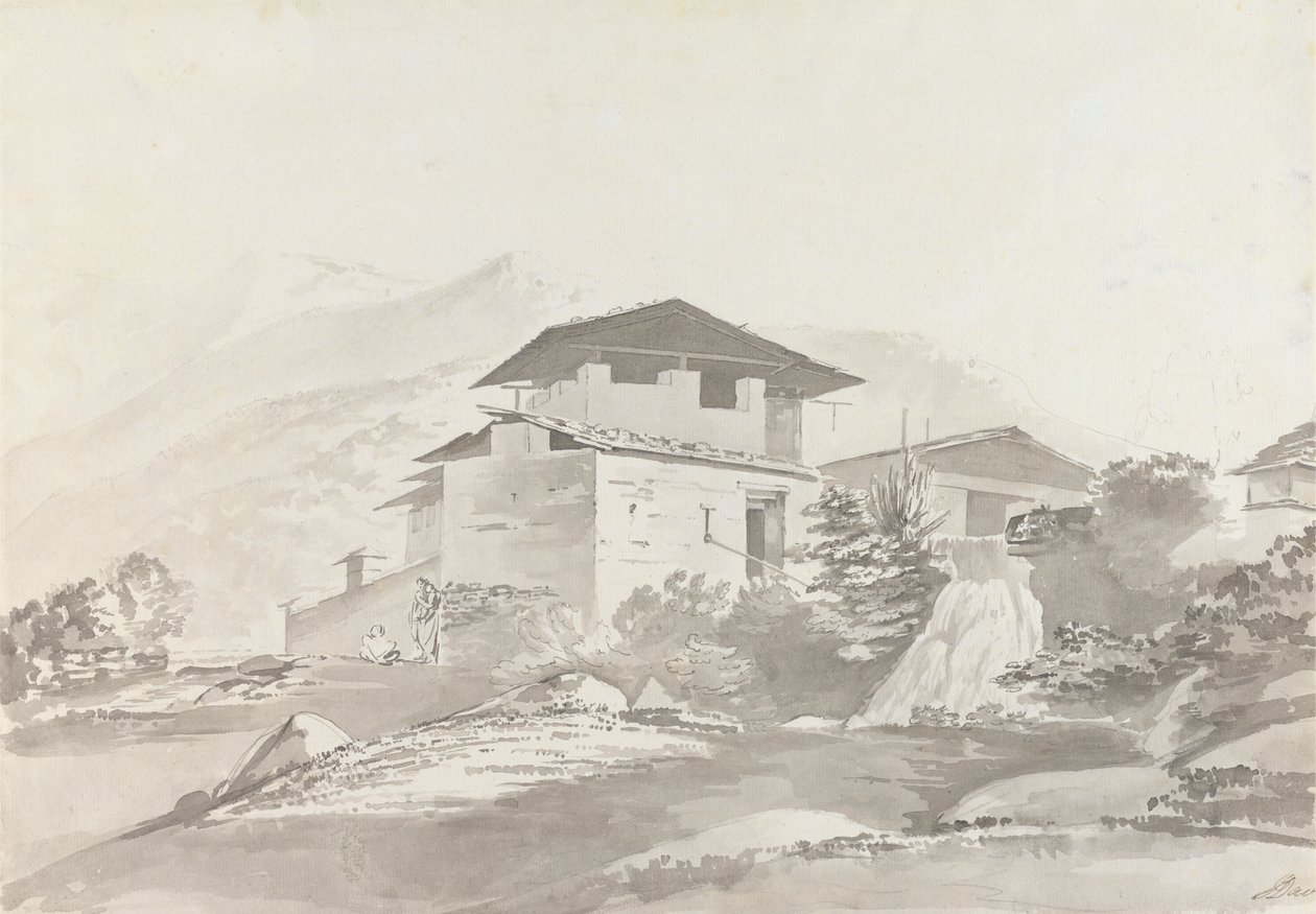 Tassisudon yakınlarında [Tashicho Dzong] by Samuel Davis