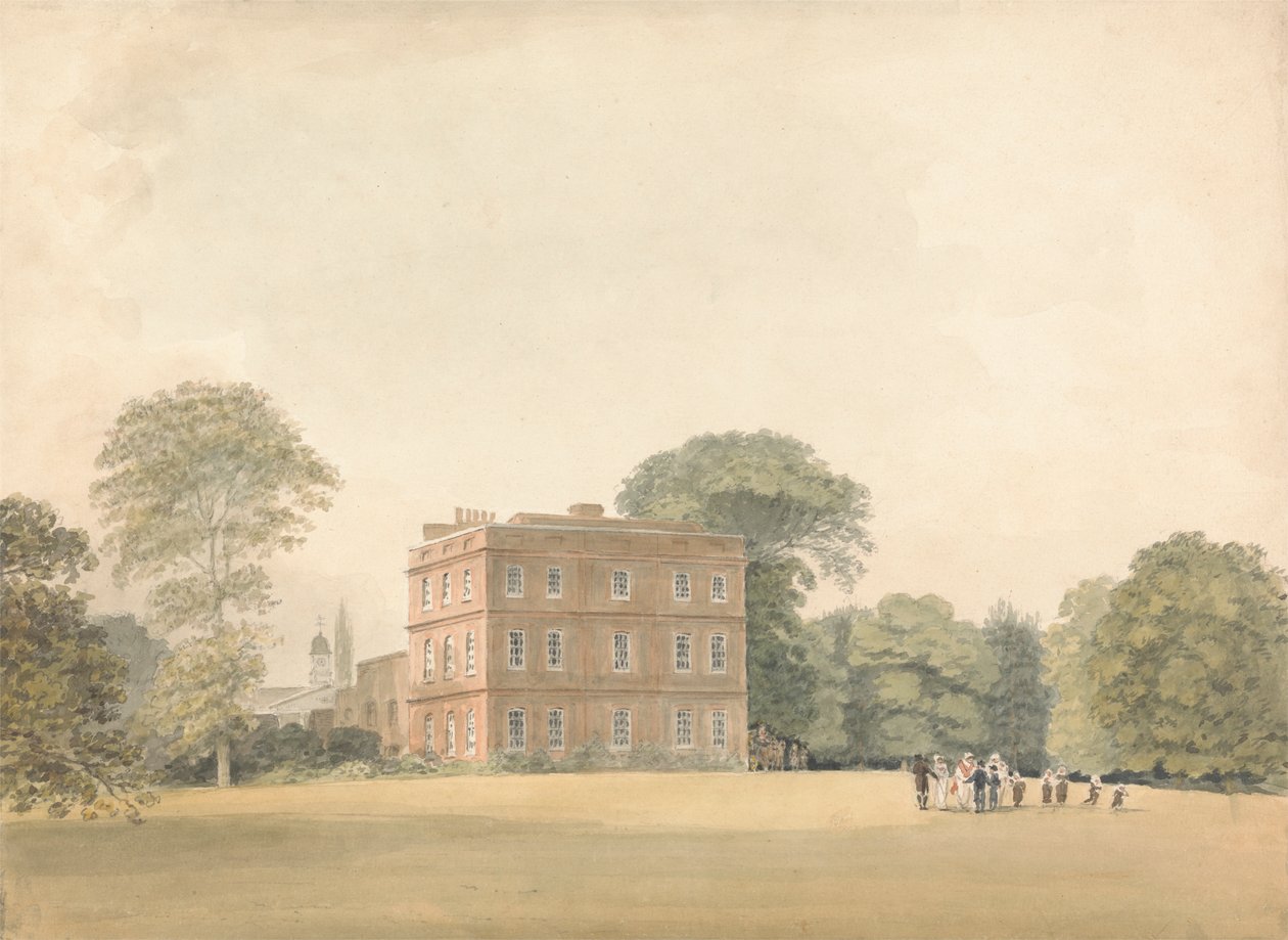 Ayot House'un Yandan Görünümü, Hertfordshire by Samuel Davis