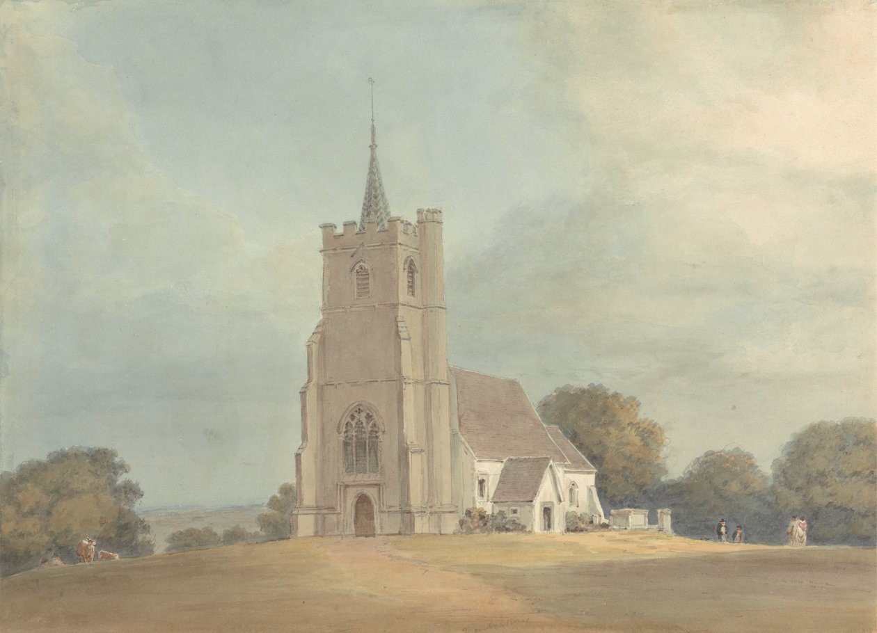 Knebworth Park'taki Kilise by Samuel Davis