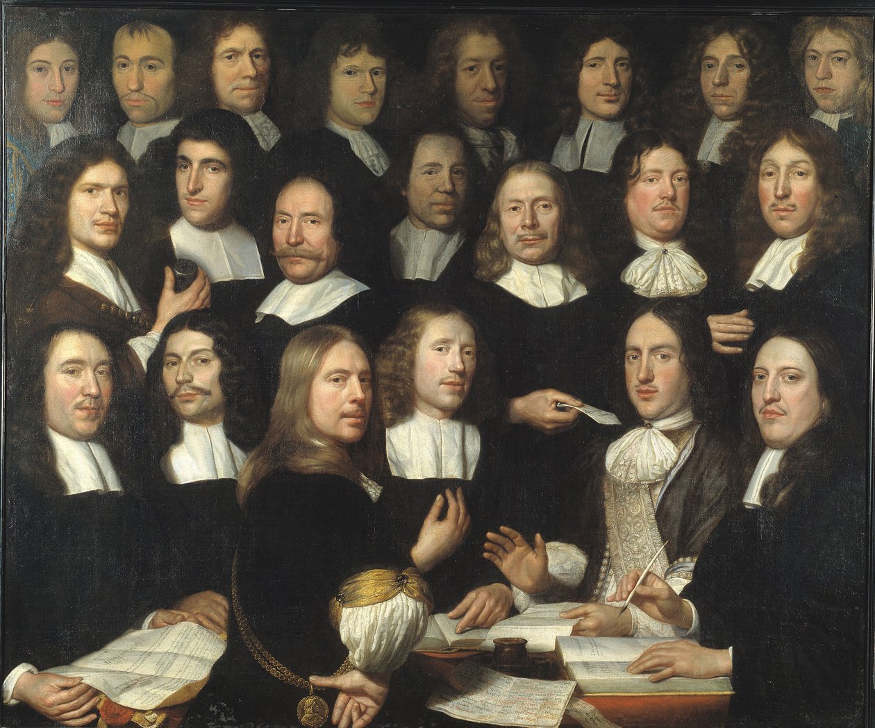 Dordrecht Darphane Ustalarının Grup Portresi by Samuel van Hoogstraten