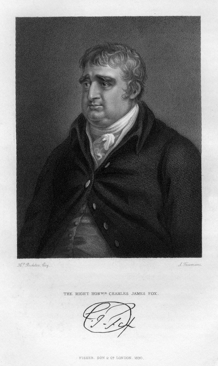 Charles James Fox 1749-1806, Whig devlet adamı, 1830. by Samuel Freeman