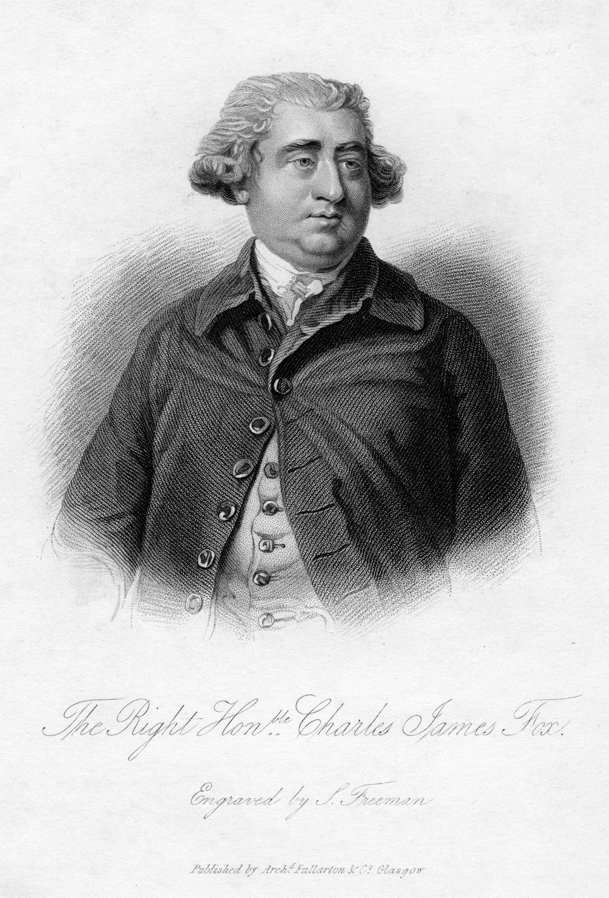 Charles James Fox 1749-1806, Whig devlet adamı, 19. yüzyıl. by Samuel Freeman