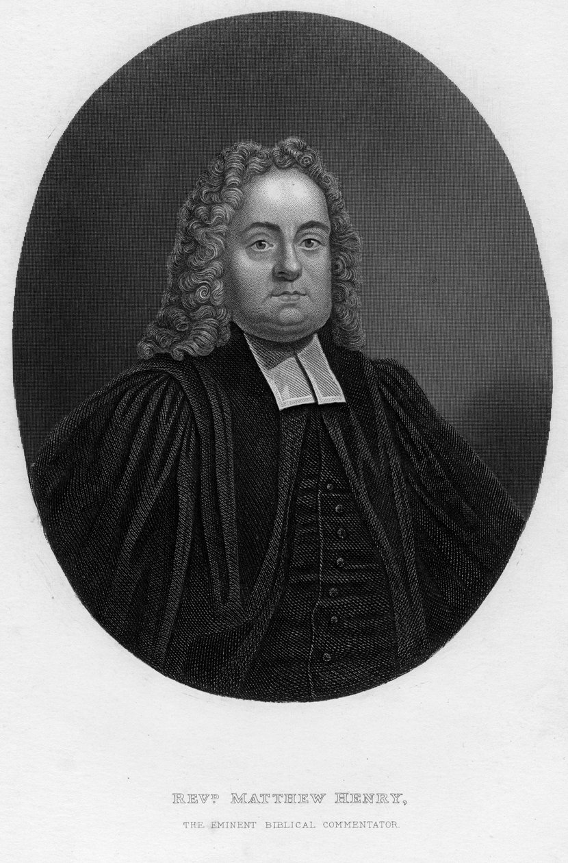 Matthew Henry 1662-1714, İngiliz İncil yorumcusu ve din adamı, 19. yüzyıl. by Samuel Freeman