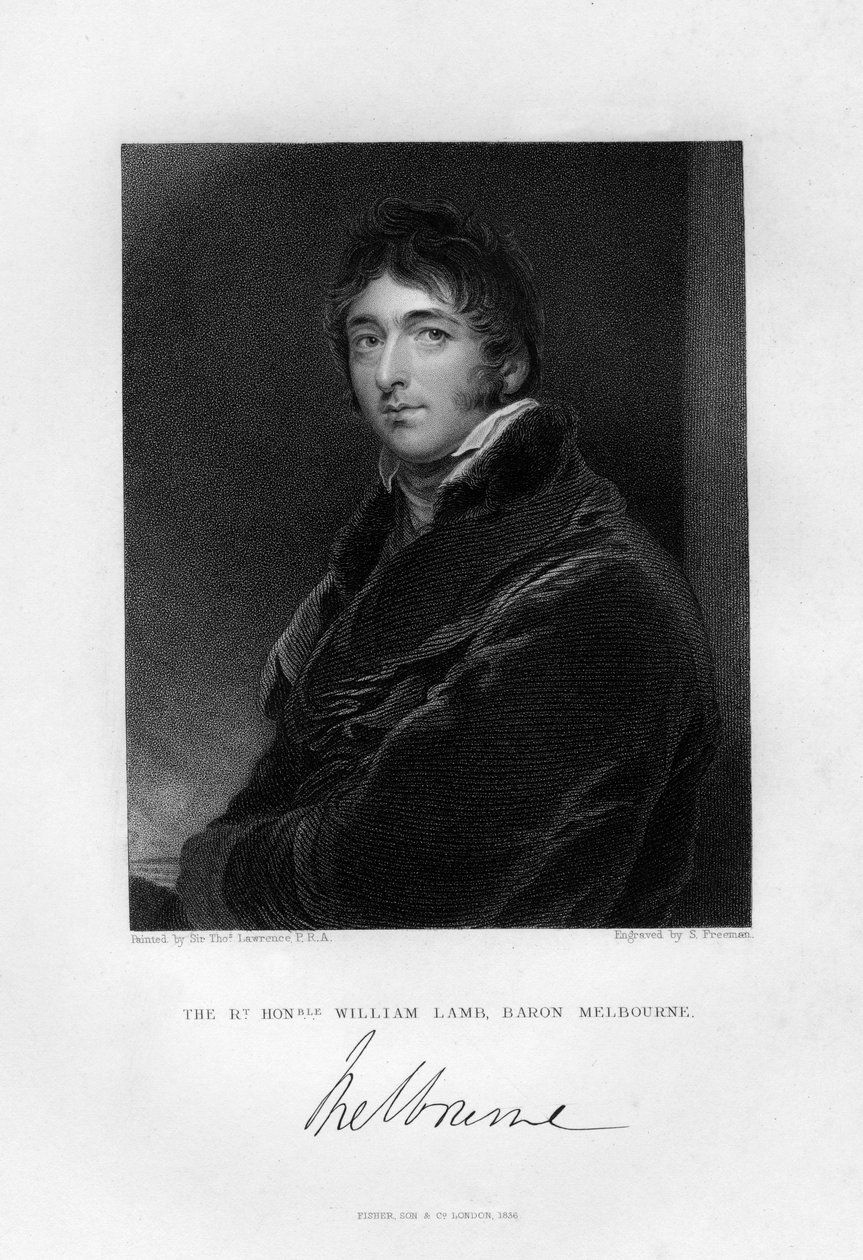 William Lamb 1779-1848, 2. Vikont Melbourne, 1836. by Samuel Freeman