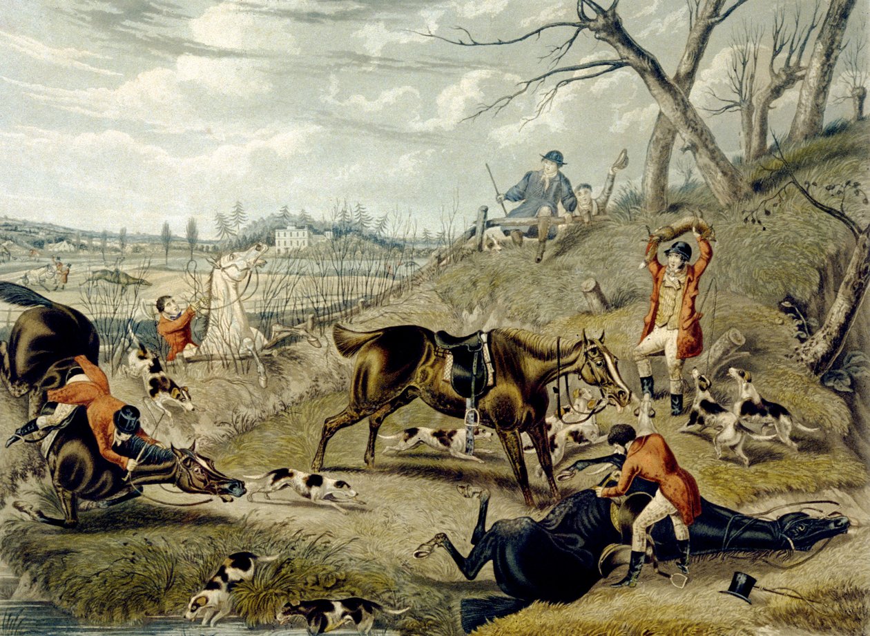 Charles Hunt tarafından kazınmış Grand Leicestershire Tilki Avı, plaka 4, by Samuel Henry (after) Alken