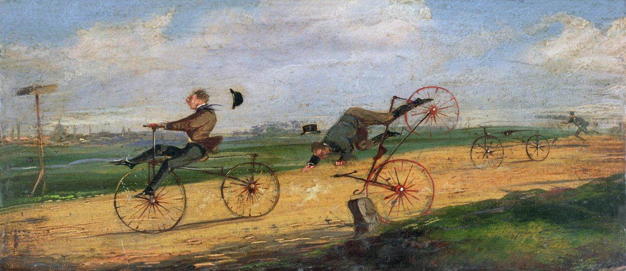 Lallement Velocipedes Arasında Bir Yarış, 1869 by Samuel Henry Alken