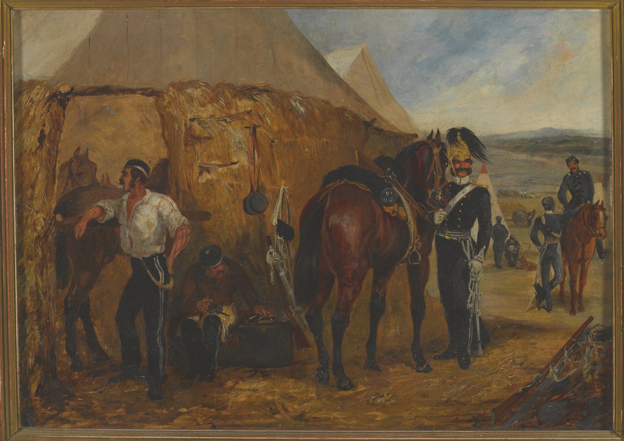 Chobham Kampında 6. Ejderha Muhafızları, 14 Haziran-25 Ağustos 1853 by Samuel Henry Alken