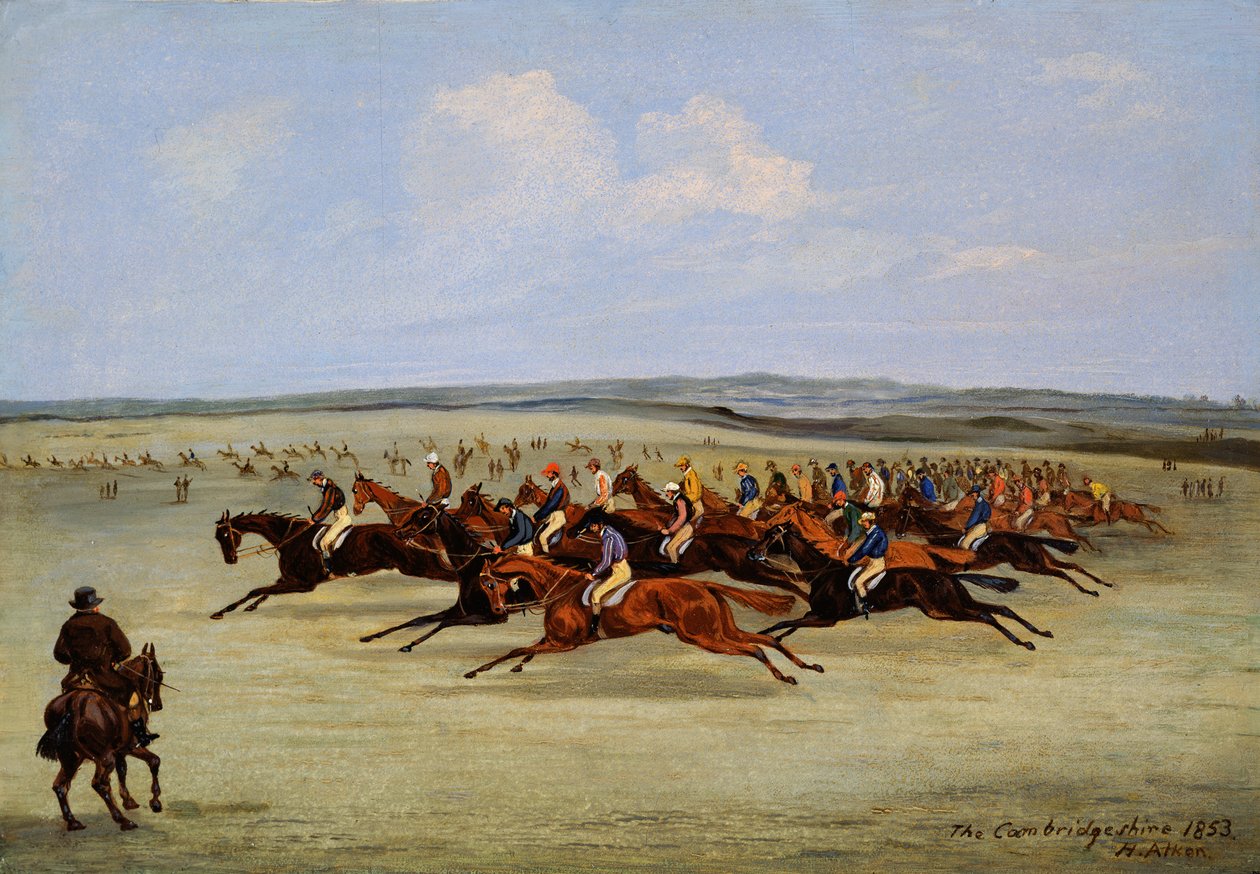 Cambridgeshire Stakes, 1853 by Samuel Henry Alken