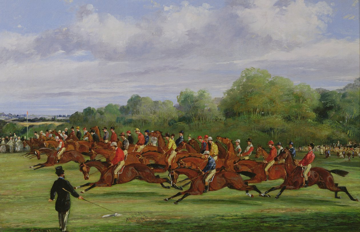 1862 Derbisinin Başlangıcı, 1862 (çift için bkz. 451913) by Samuel Henry Alken