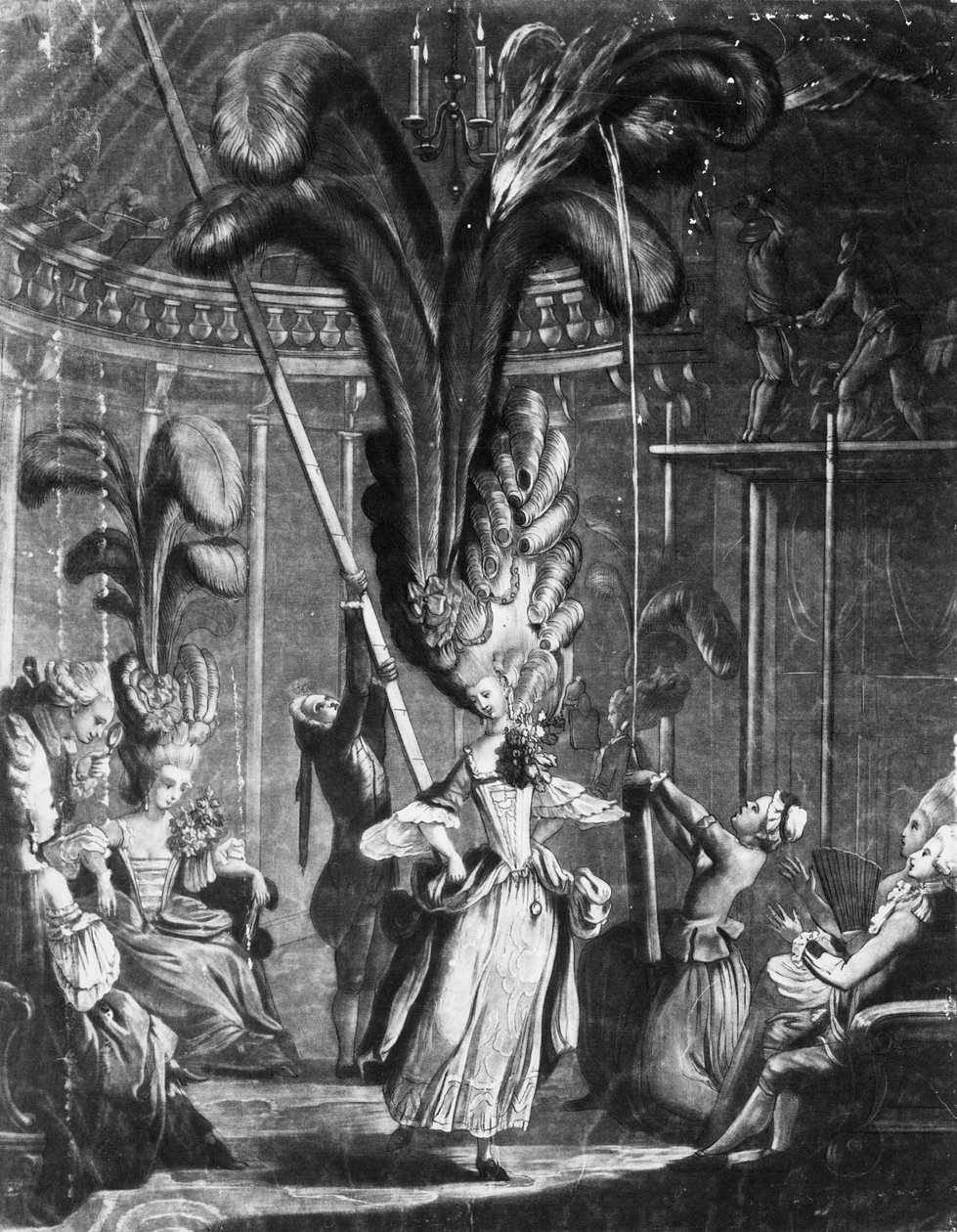 Bayanlara Başlarına Bakmaları İçin Bir İpucu, Sayer + Bennet, 1776 tarafından basılmıştır. by Samuel Hieronymous Grimm