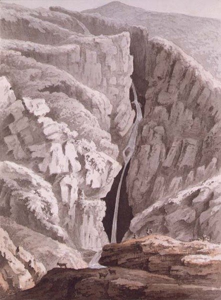 Olağanüstü Bir Uçurum (suluboya) by Samuel Hieronymous Grimm