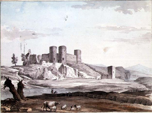 Köprüden Rhuddlan Kalesi by Samuel Hieronymous Grimm