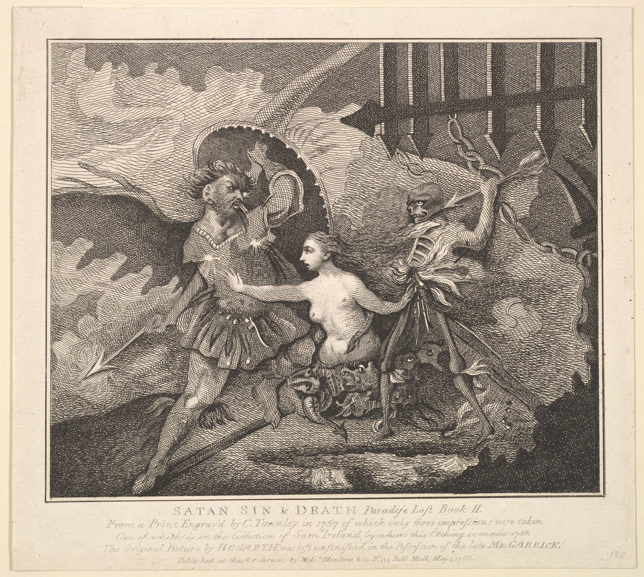 Şeytan, Günah ve Ölüm Cenneti Kayıp, Kitap II, 1 Mayıs 1788. by Samuel Ireland