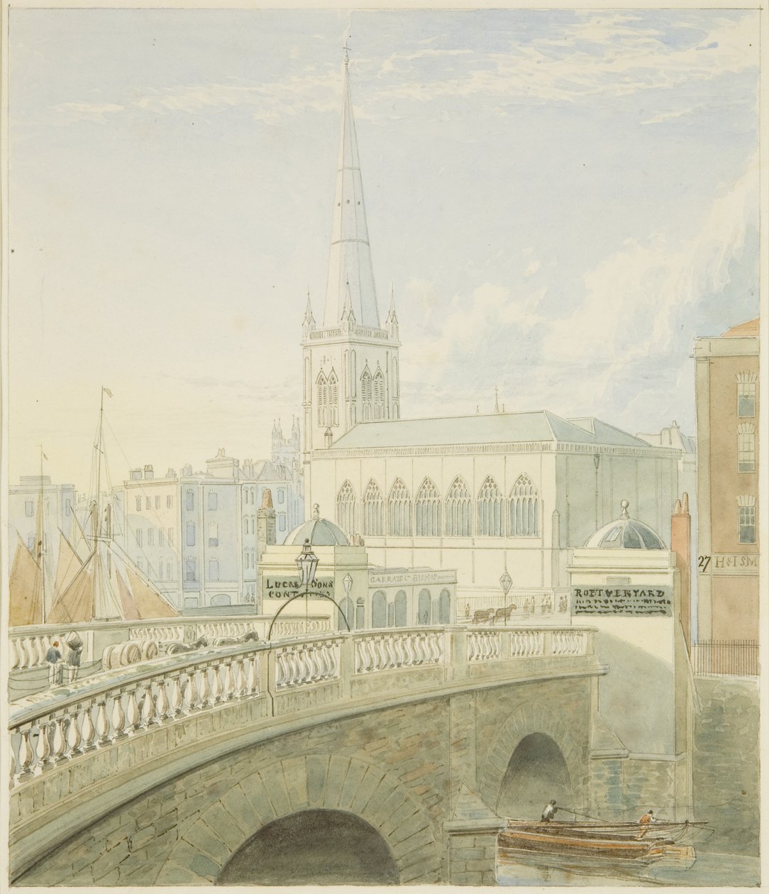 Bristol Köprüsü ve St. Nicholas Kilisesi by Samuel Jackson