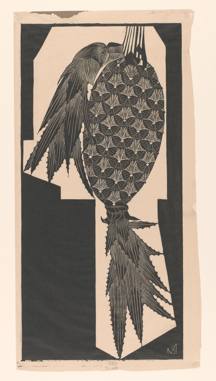 Ananas (nesne üzerindeki orijinal başlık) by Samuel Jessurun de Mesquita (signed by artist)