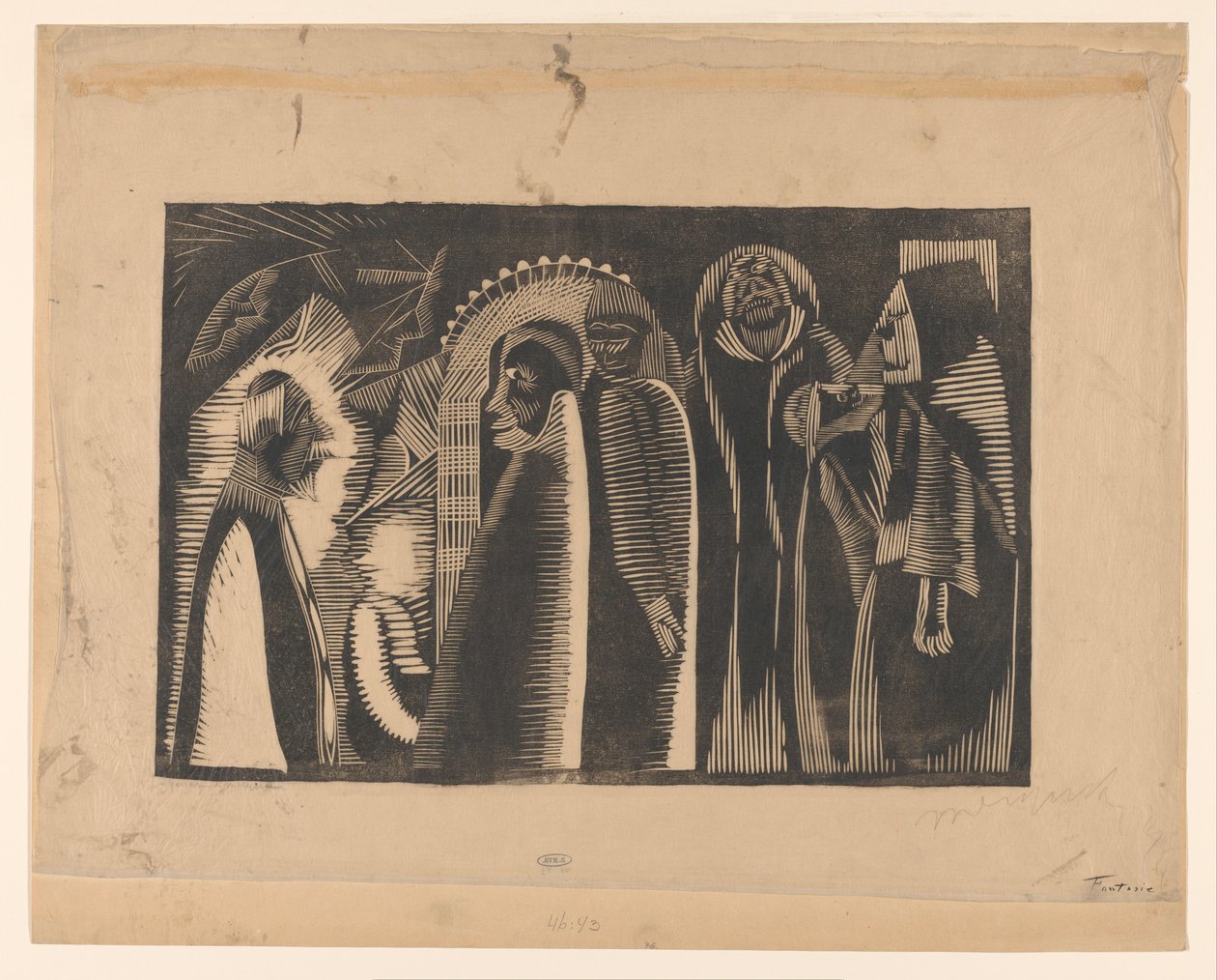 Fantasie (nesne üzerindeki orijinal başlık) by Samuel Jessurun de Mesquita (signed by artist)