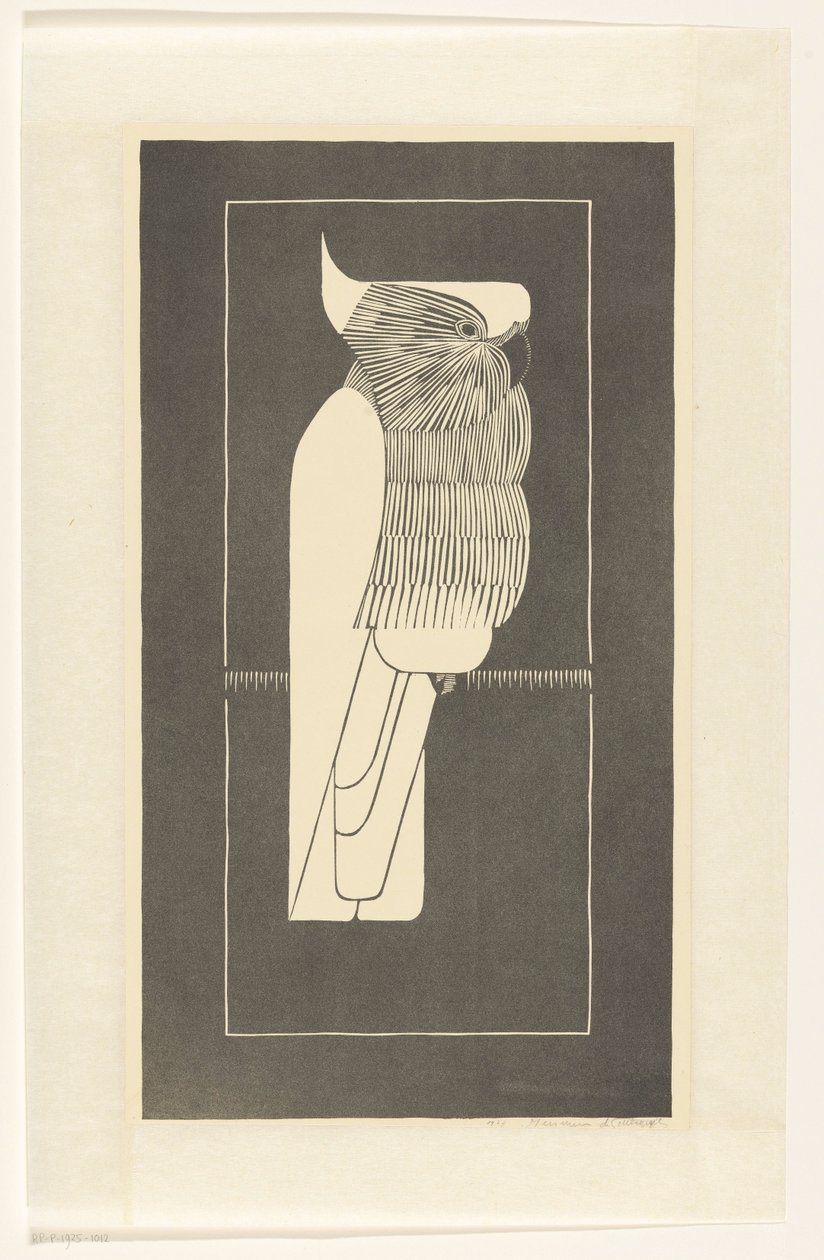 Kroonkaketoe (orijinal başlık) by Samuel Jessurun de Mesquita (signed by artist)